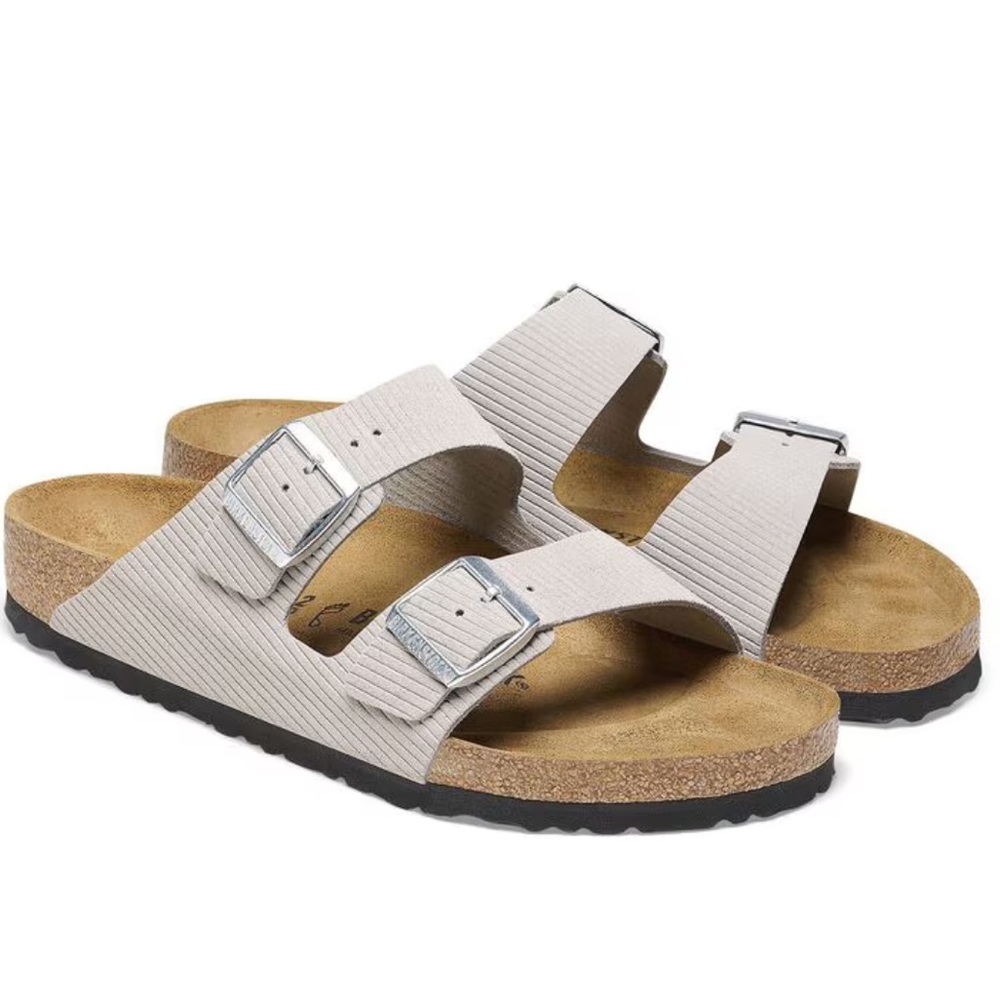 Birkenstock Arizona Suede Embossed - Corduroy Stone Coin Size 39